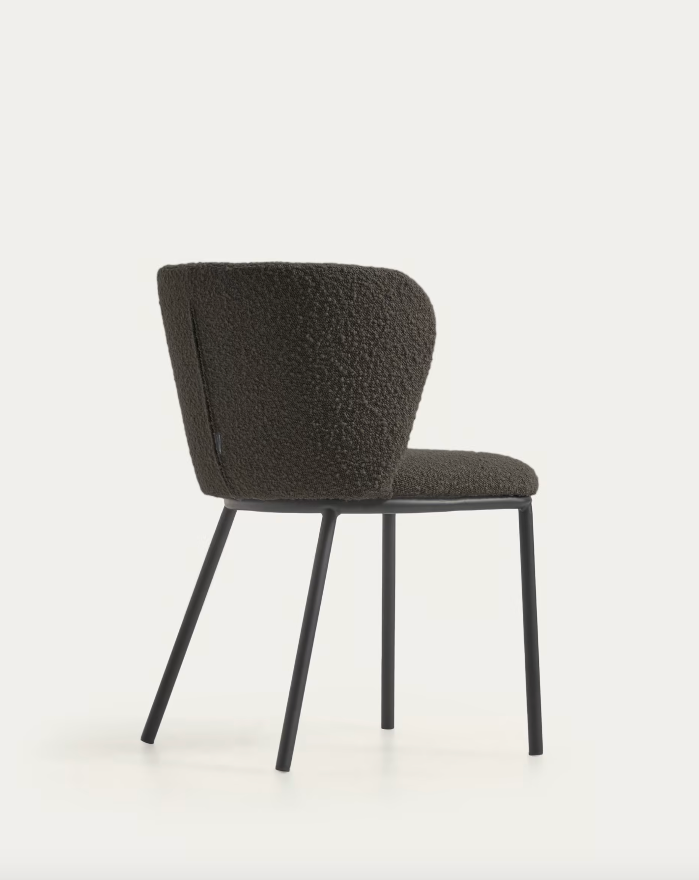 Murray Chair - Black Shearling Boucle + Black Metal Rodwell and Astor Modern Eclectic Style Brunswick 