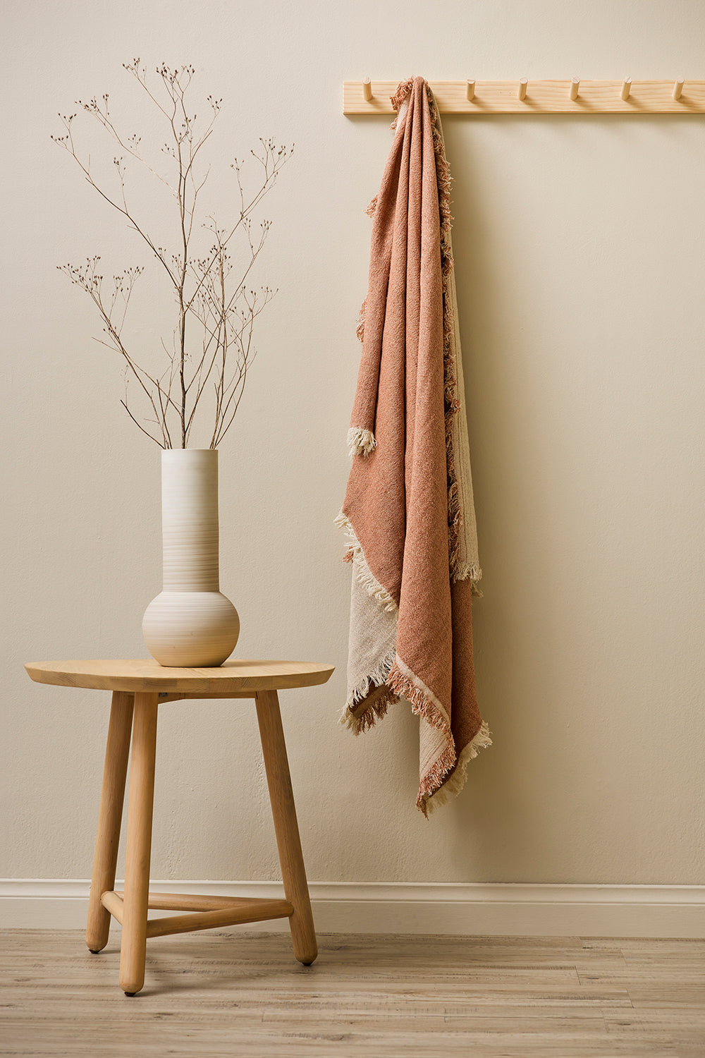 Rodwell and Astor - BAYA Papyrus Cotton Throw - Rust