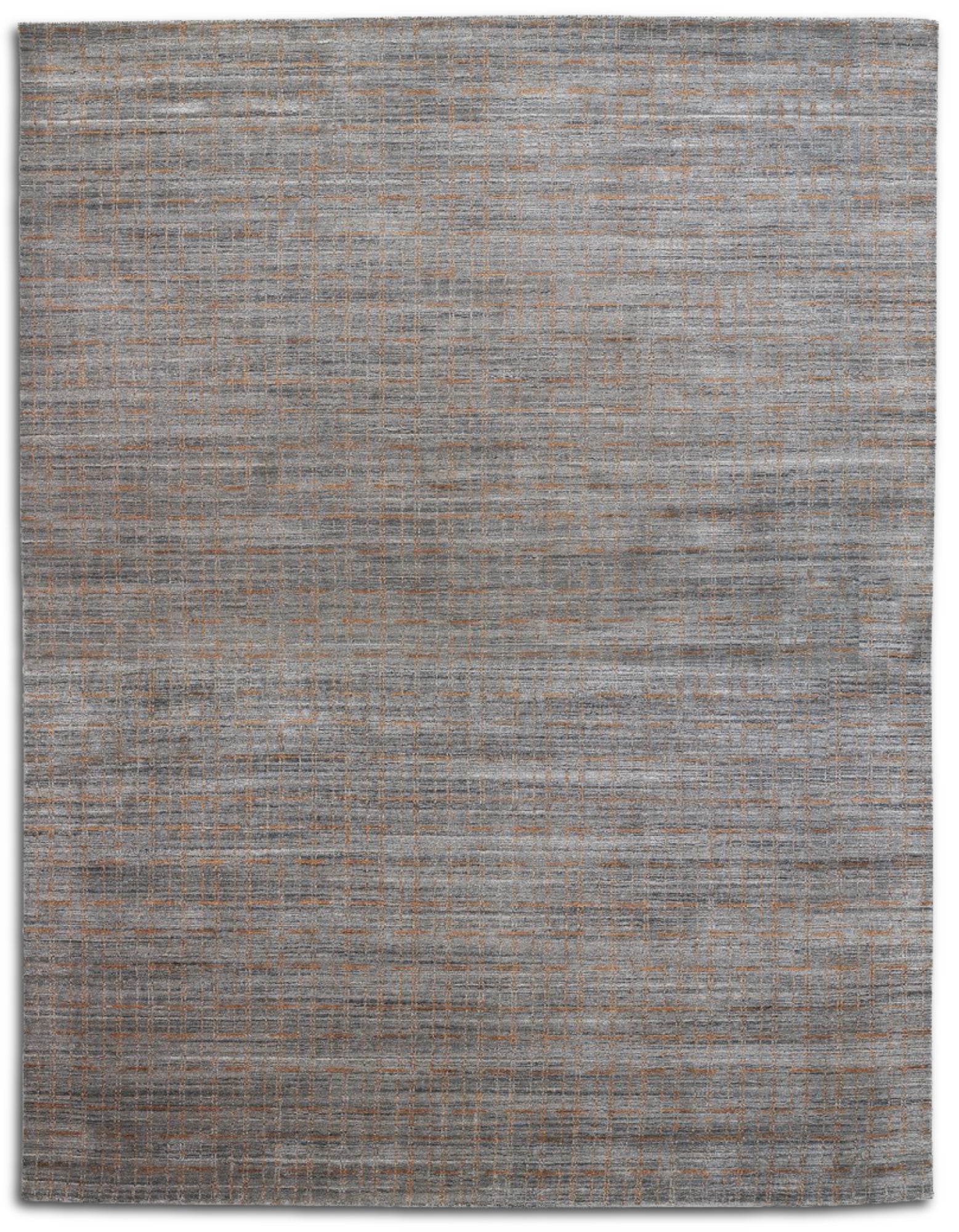 Polaris Handwoven Wool Rug - Charcoal & Rust