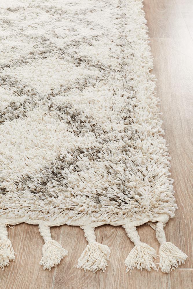 Saffron 33 Moroccan Shag Pile Runner - Natural