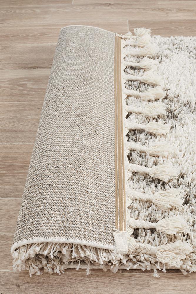 Saffron 33 Moroccan Shag Pile Runner - Natural