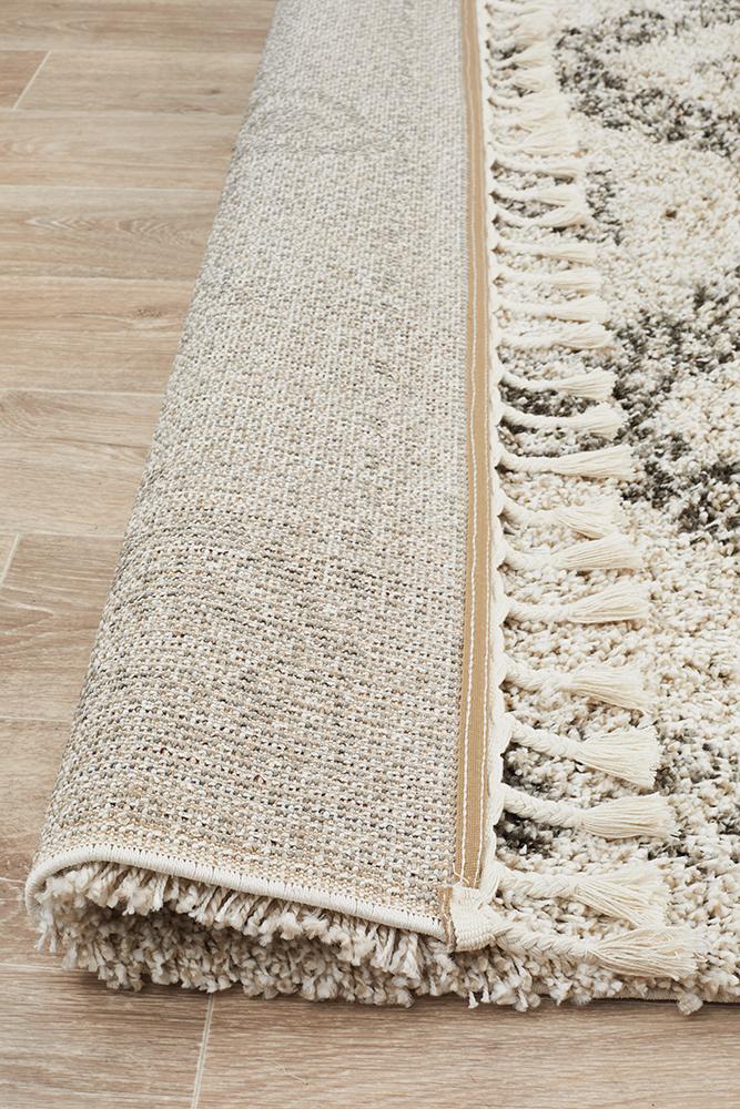 Saffron 33 - Moroccan Shag Pile Rug 33 - Natural