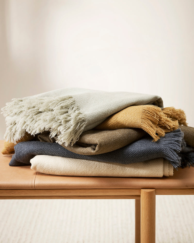 BAYA Altona 100% Wool Throw - Cloudburst - BAYA Stockist Rodwell and Astor Melbourne Brunswick