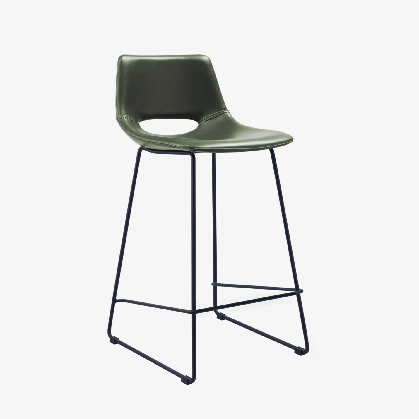 Bowie Vegan Leather Barstool - Green Rodwell and Astor Modern Eclectic Style Brunswick