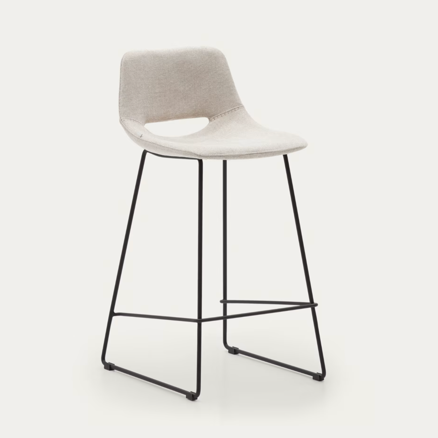 Bowie Upholstered Barstool - Ivory Rodwell and Astor Modern Eclectic Style Brunswick