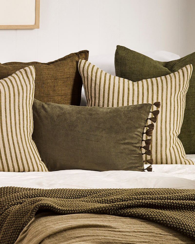 Este Velvet Cushion - Caper - 35 x 53cm BAYA Cushions Rodwell and Astor Modern Eclectic Style Brunswick Melbourne