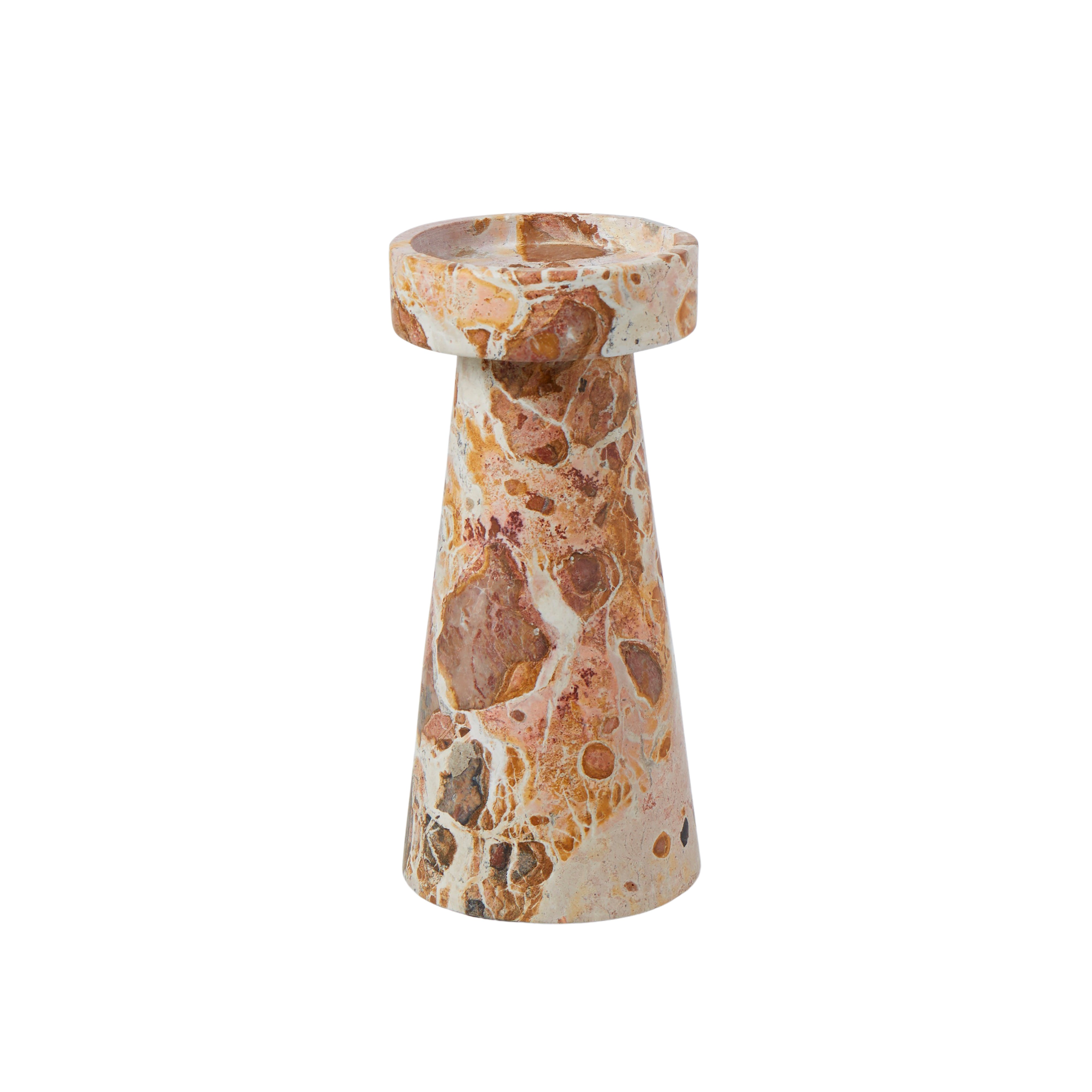 Grand Designs Caprani Marble Candle Holder 20cm - Beige