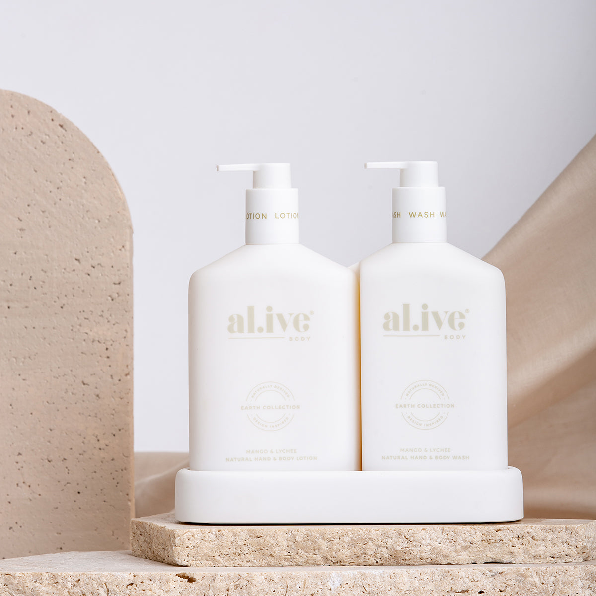 Rodwell and Astor - AL.IVE Wash & Lotion Duo +Tray - Mango & Lychee